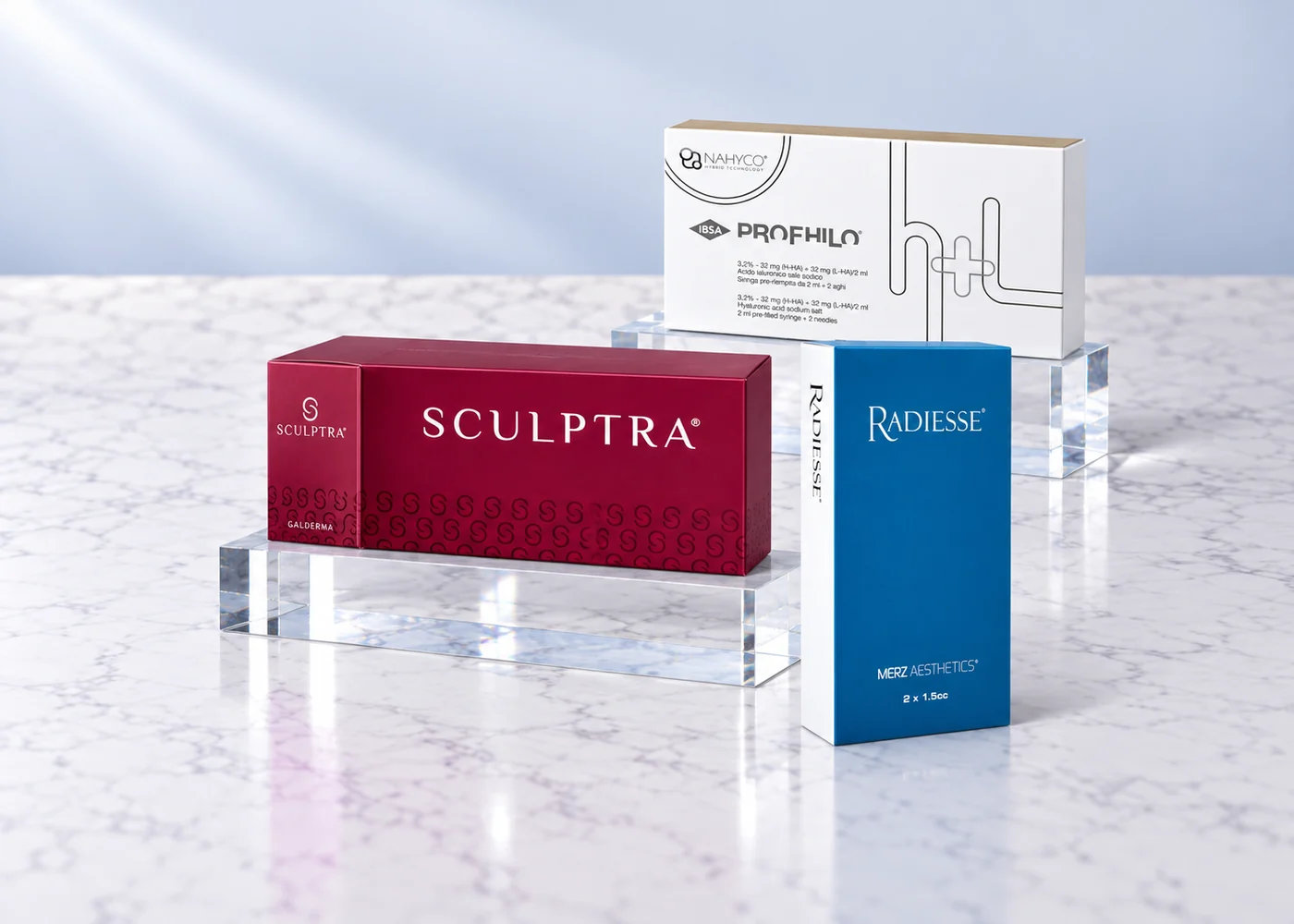 Sculptra, Profhilo and Radiesse biostimulators and skin boosters