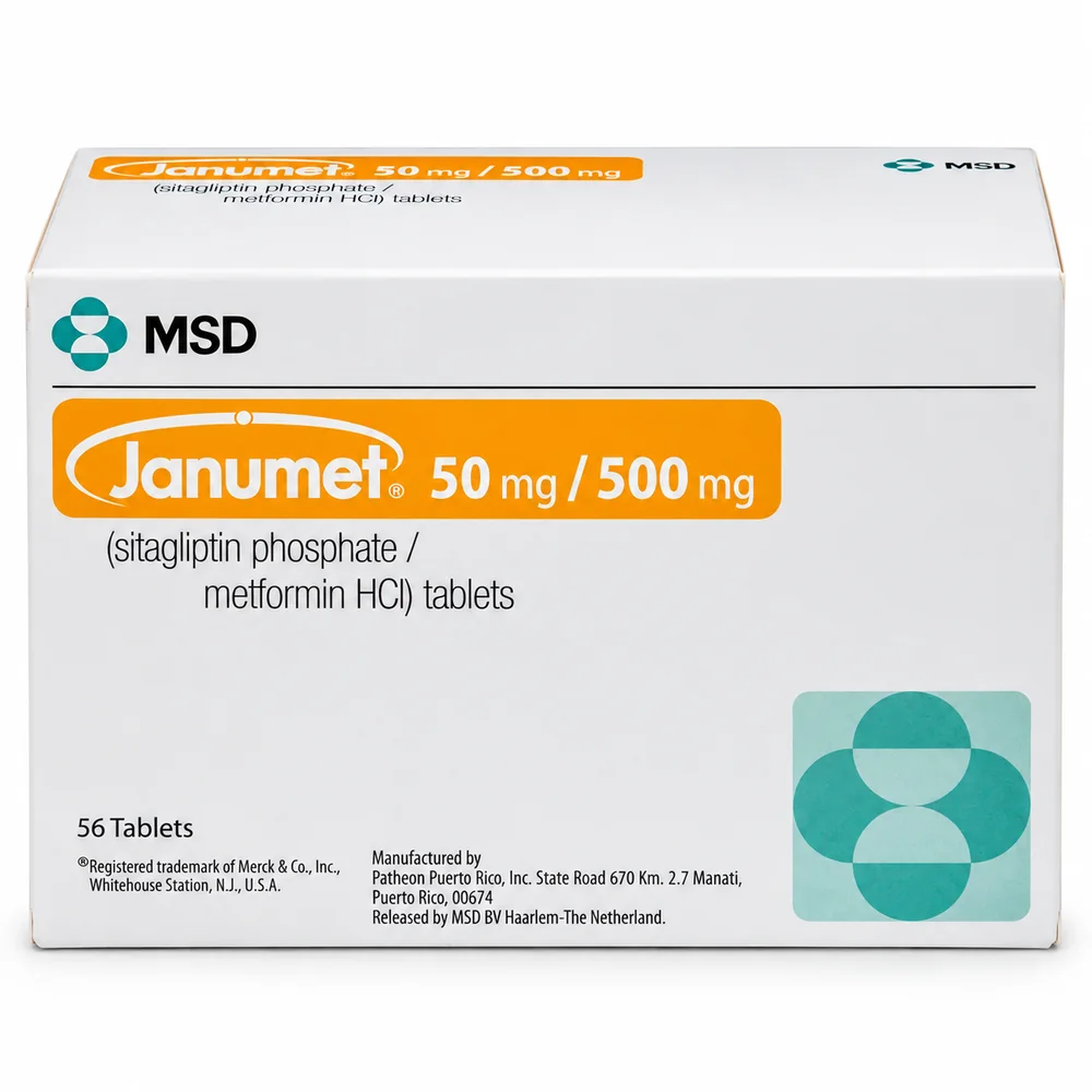 Janumet 50 / 500 mg, 56 tablets